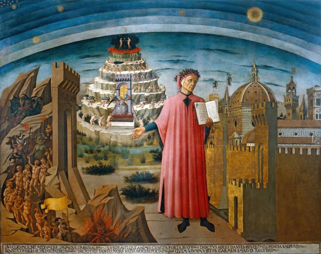 Dante in un affresco di Domenico di Michielino